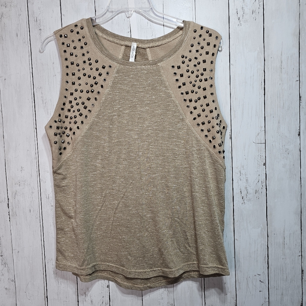 Urban Outfitters Mur Mur Embellished Studded Sleeveless Knit Shirt Size Medium.